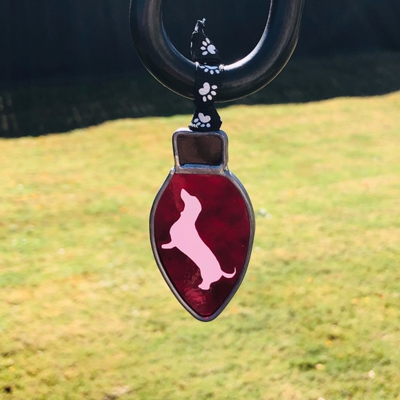 JAGgedglassworks Other - Stained Glass Bulb Ornament Suncatcher with Decal